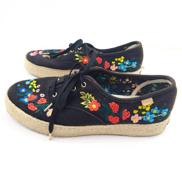 Keds x Rifle Paper Co. Women's Embroidered Canvas Platform Sneakers - Picture 5 of 9